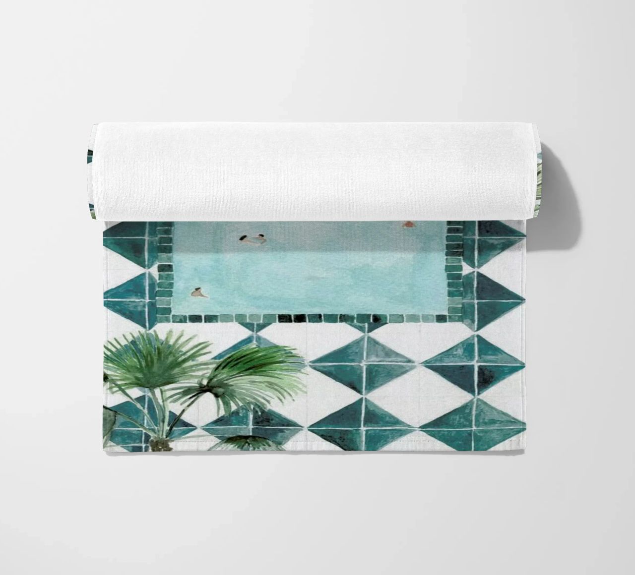 The Swimming Pool beach towel by Isabelle Vandeplassche