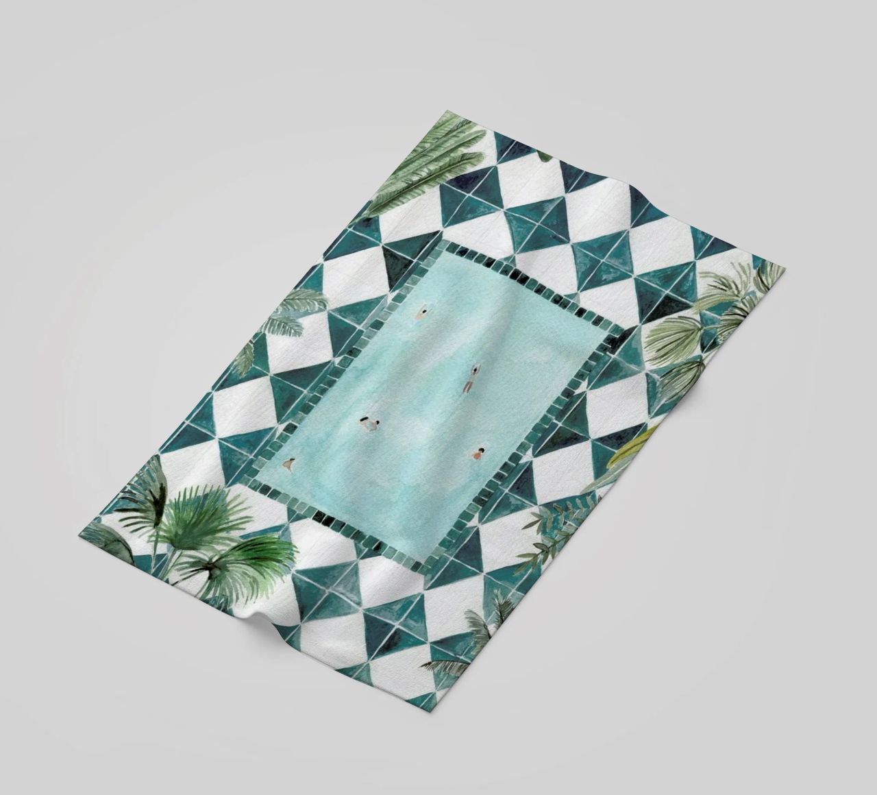 The Swimming Pool beach towel by Isabelle Vandeplassche