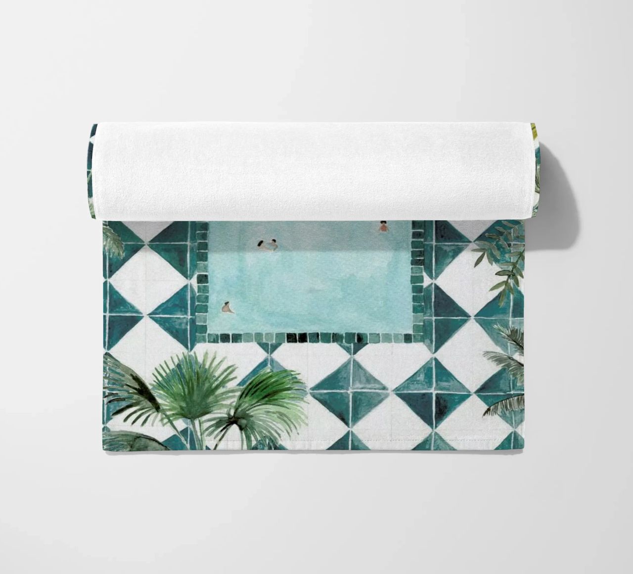 The Swimming Pool beach towel by Isabelle Vandeplassche
