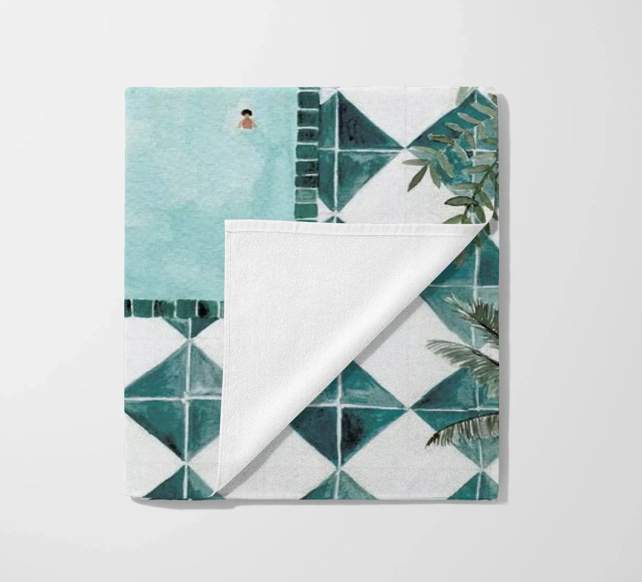 The Swimming Pool beach towel by Isabelle Vandeplassche