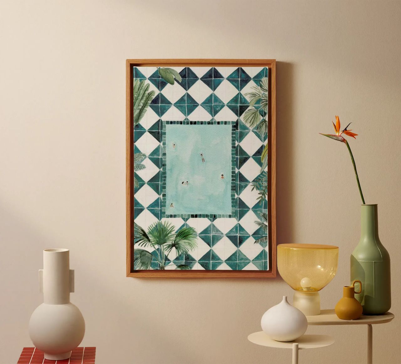 The Swimming Pool canvas van Isabelle Vandeplassche