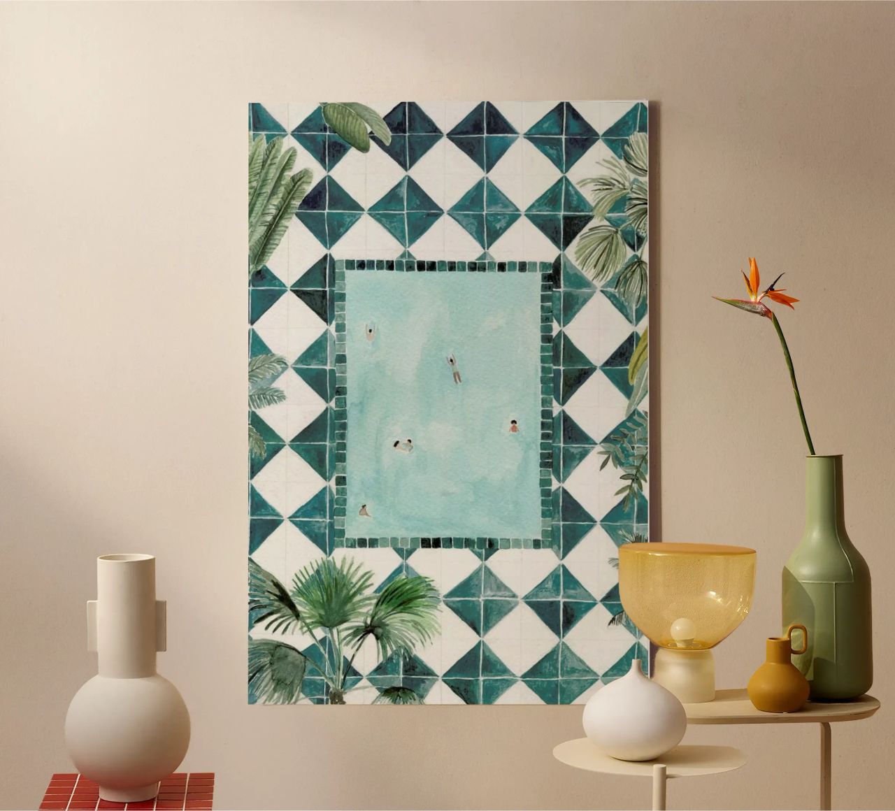 The Swimming Pool canvas van Isabelle Vandeplassche