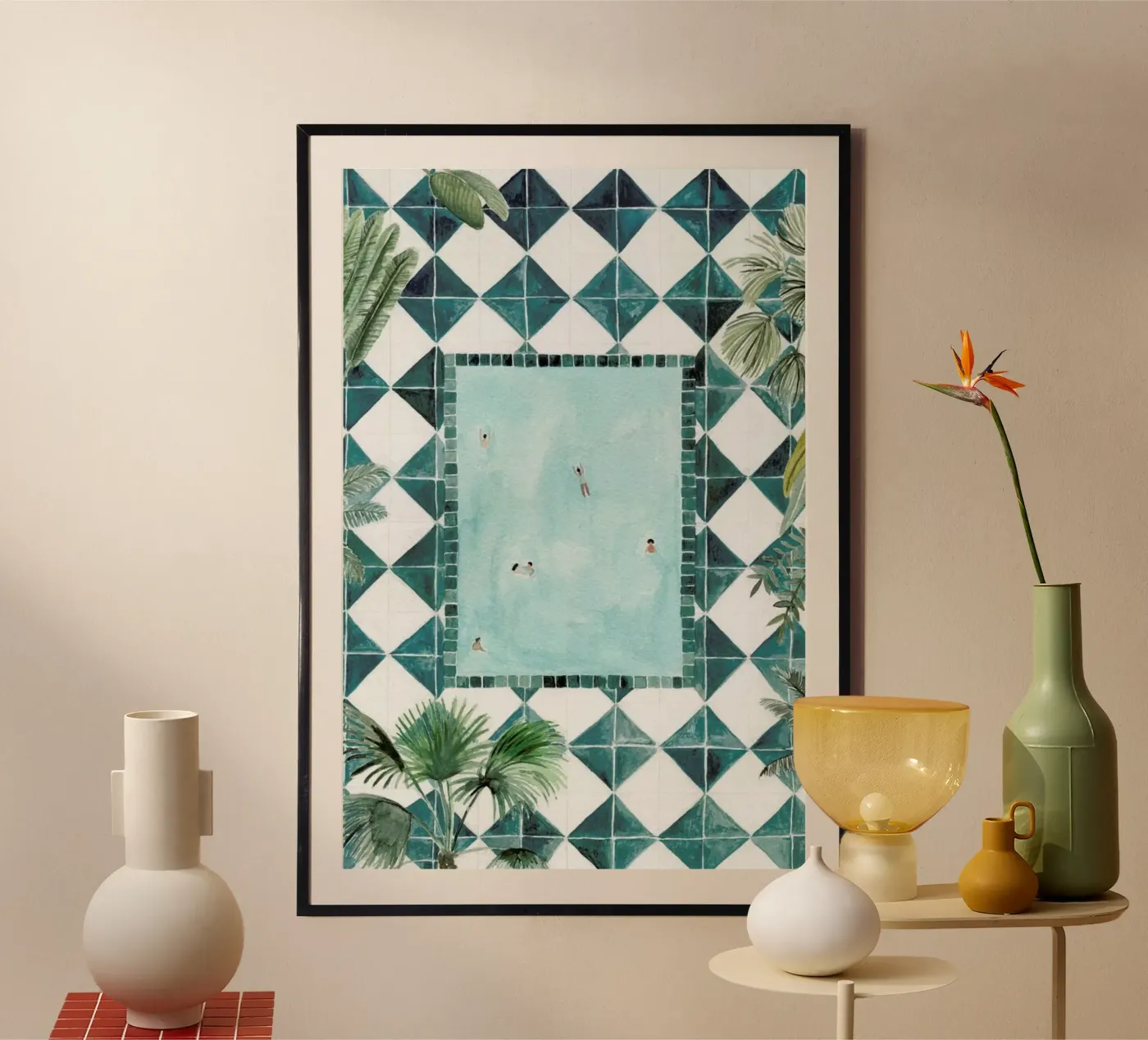 The Swimming Pool poster by Isabelle Vandeplassche