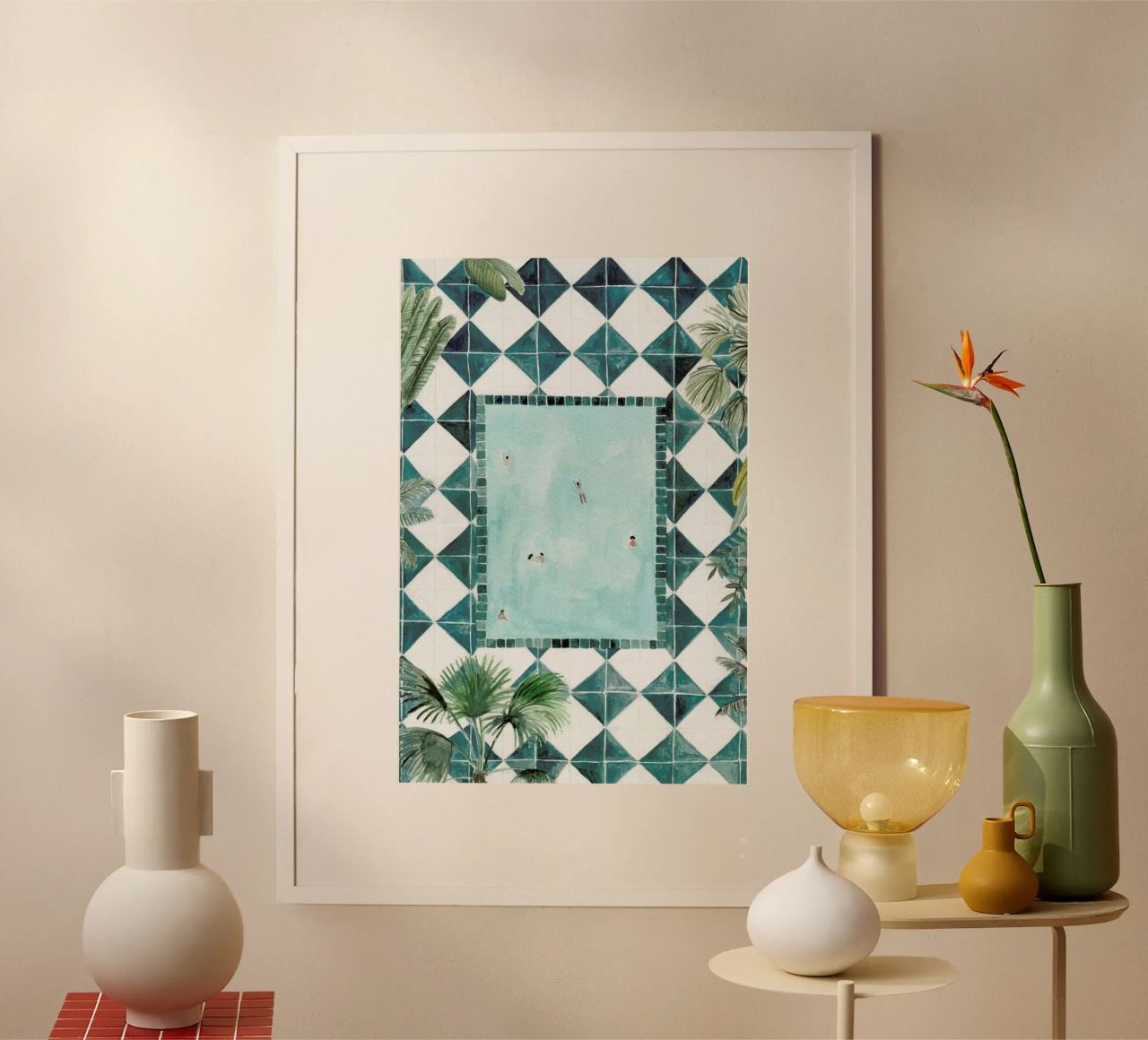 The Swimming Pool Poster von Isabelle Vandeplassche