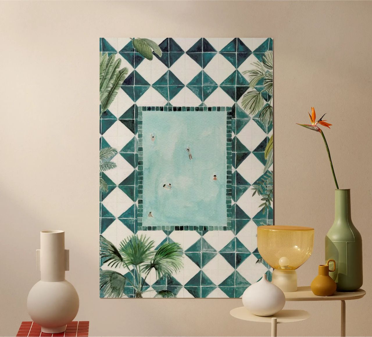 The Swimming Pool Poster von Isabelle Vandeplassche