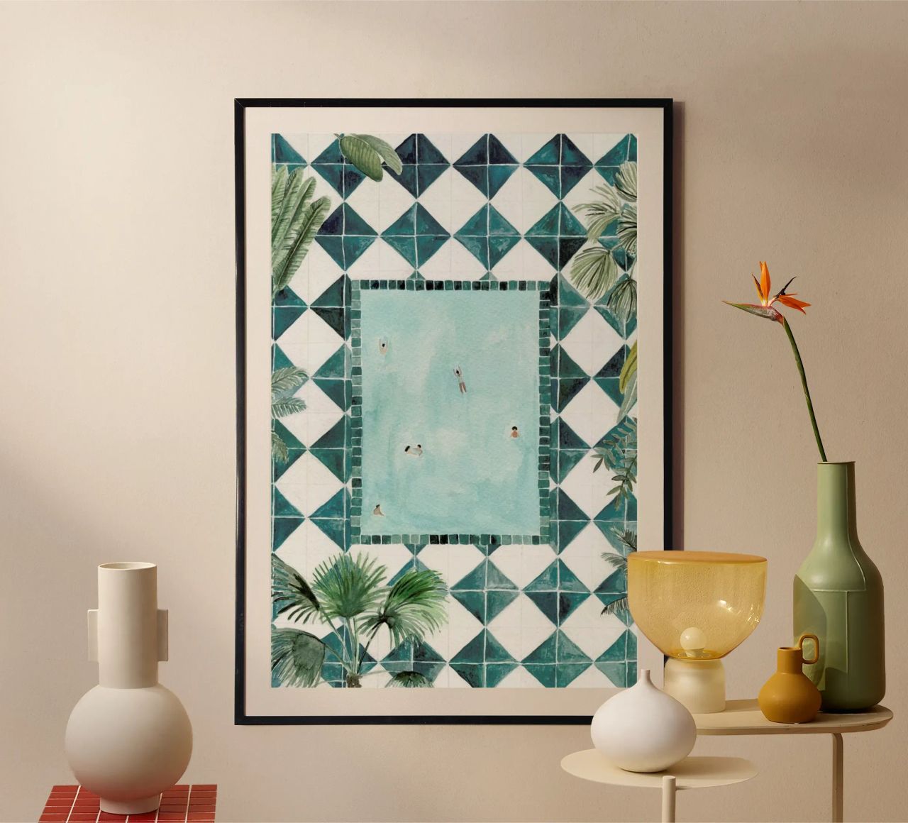 The Swimming Pool Poster von Isabelle Vandeplassche