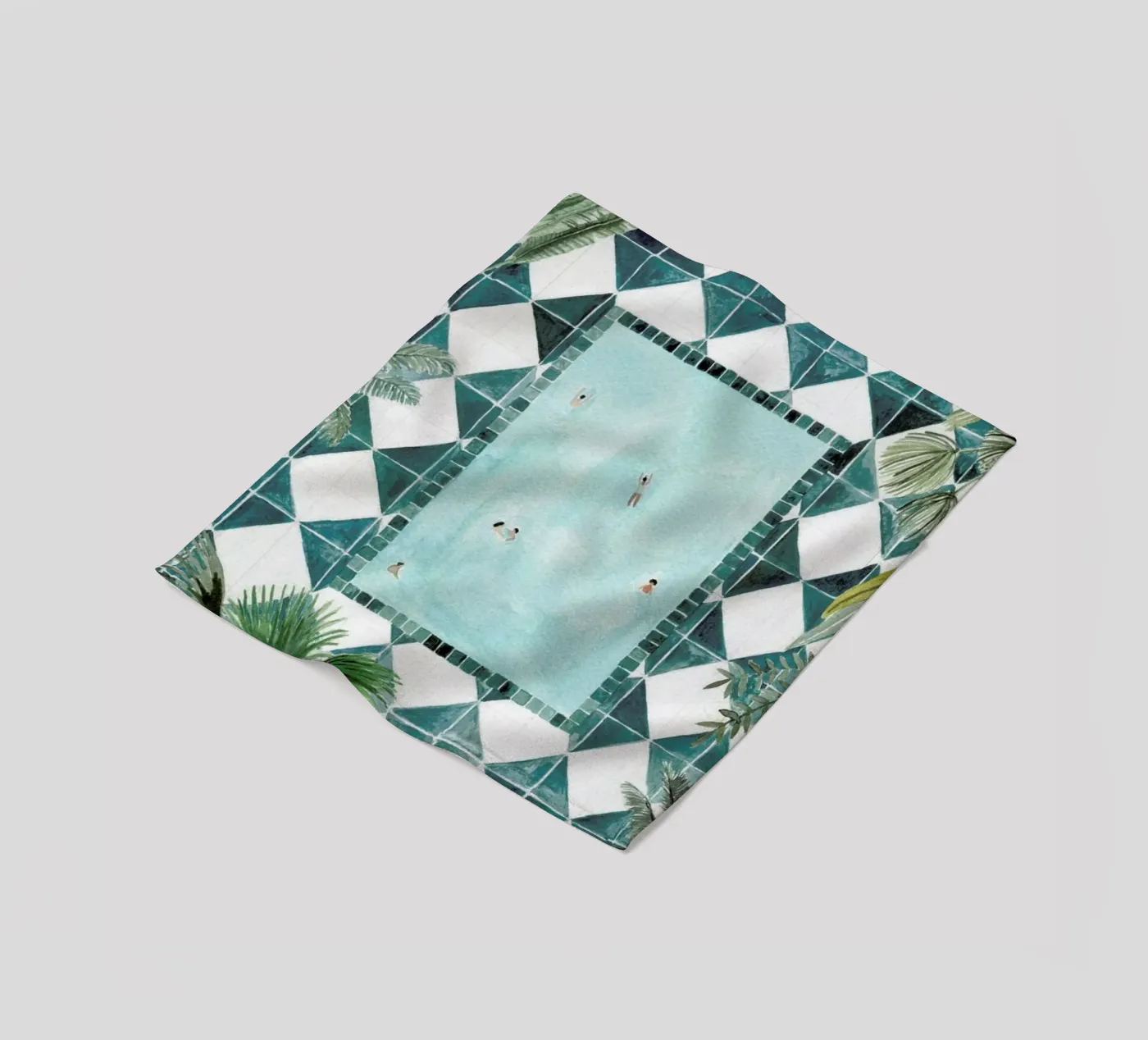 The Swimming Pool fleecedeken van Isabelle Vandeplassche