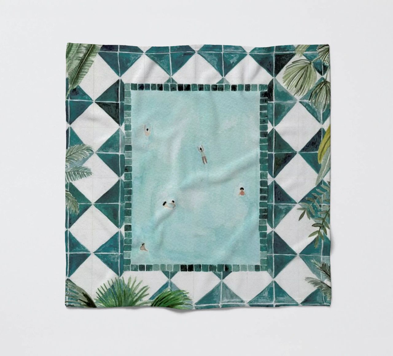 The Swimming Pool fleece blanket by Isabelle Vandeplassche