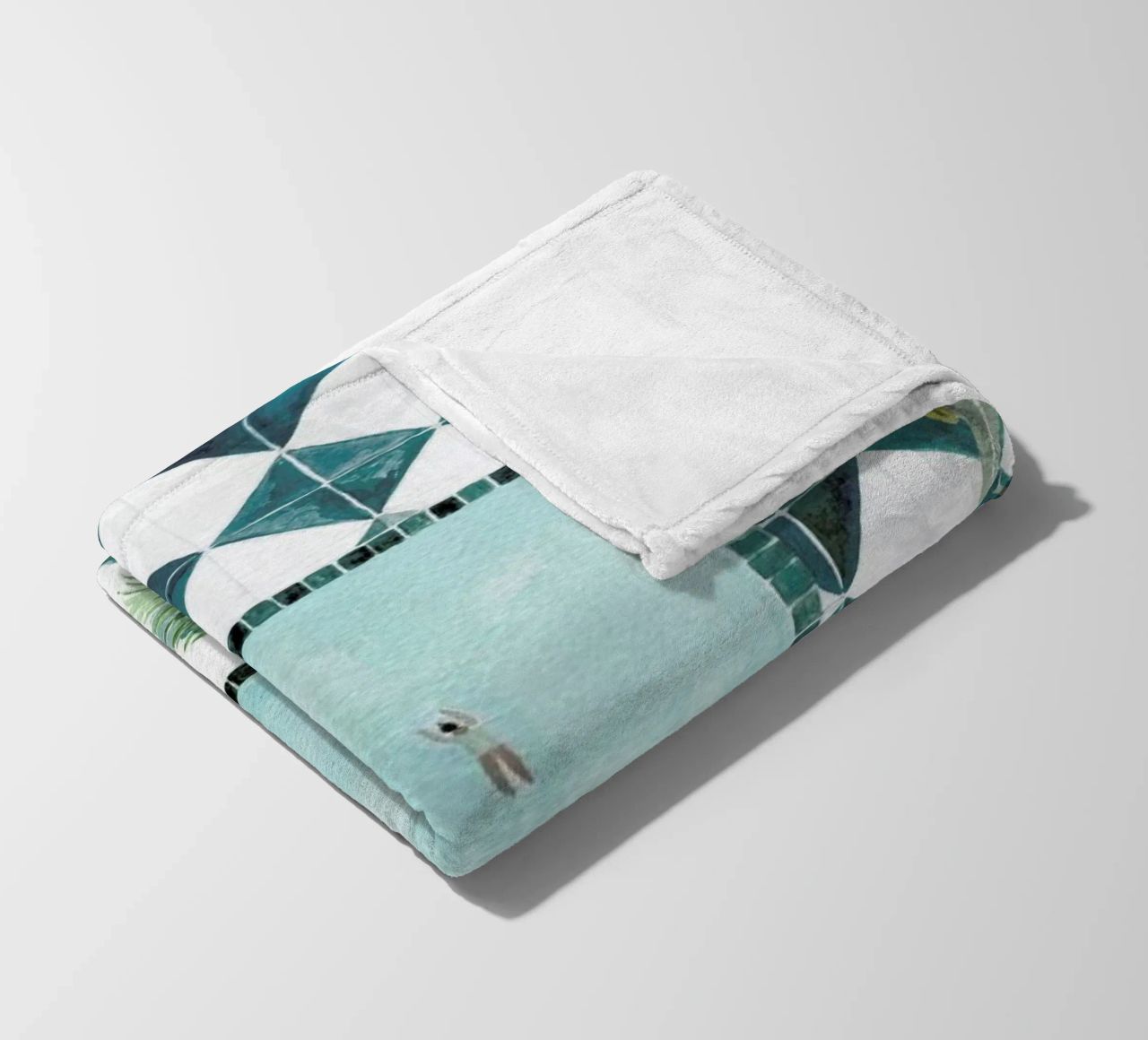 The Swimming Pool fleece blanket by Isabelle Vandeplassche