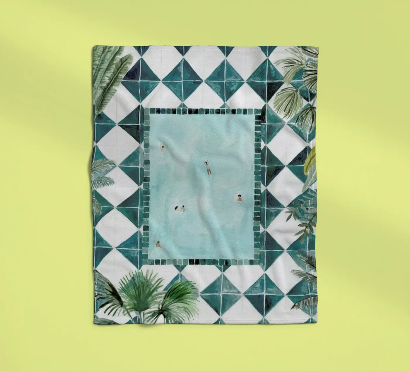 The Swimming Pool fleecedeken van Isabelle Vandeplassche