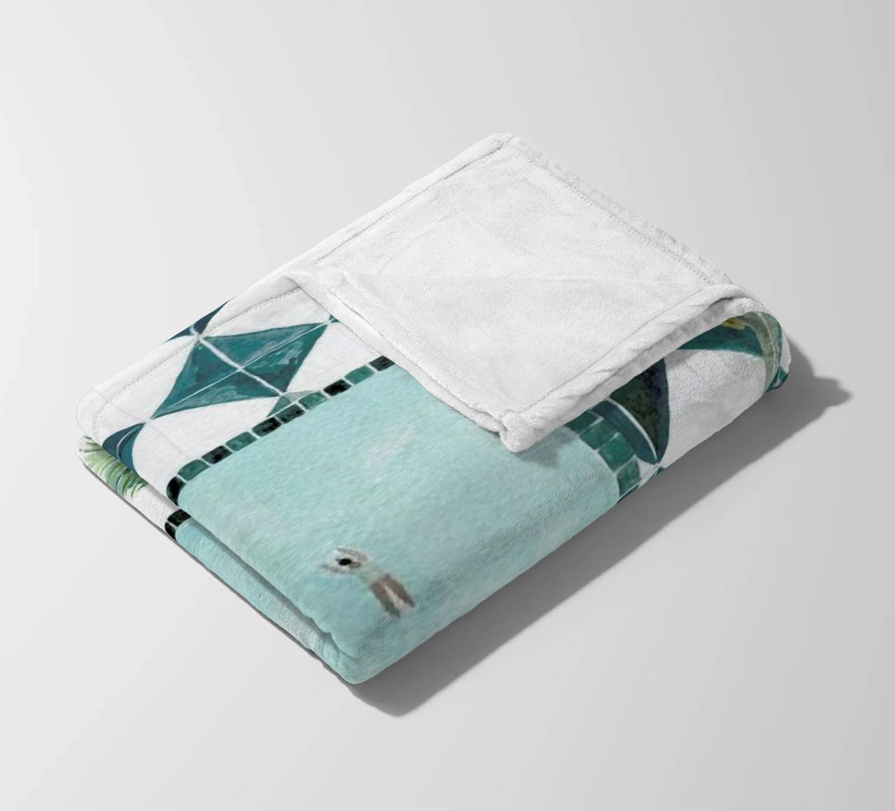 The Swimming Pool fleece blanket by Isabelle Vandeplassche