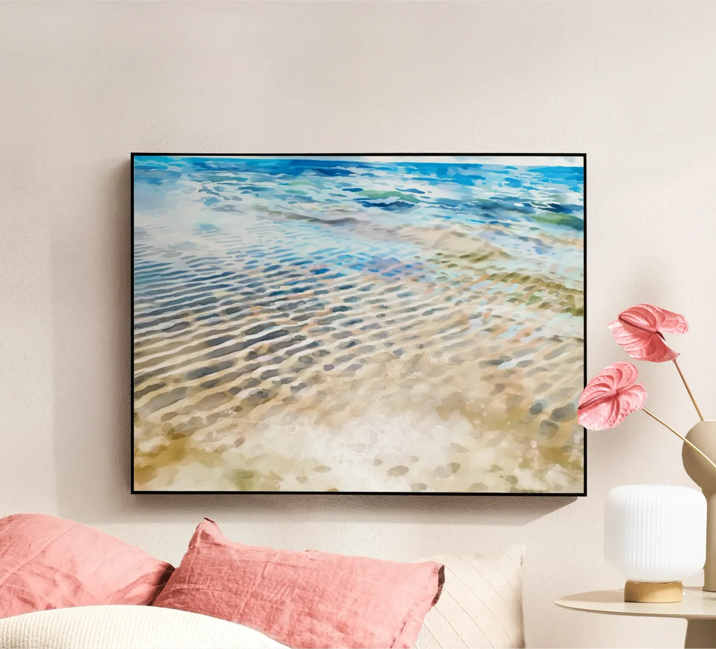 Linee della marea dorata plexiglass da Matthias Keller Studio