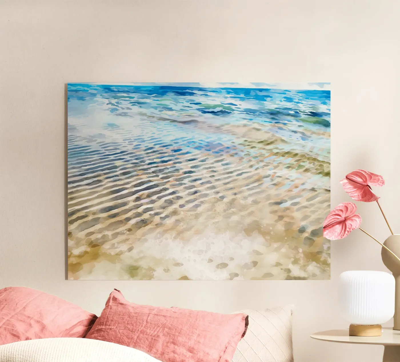 Linee della marea dorata plexiglass da Matthias Keller Studio