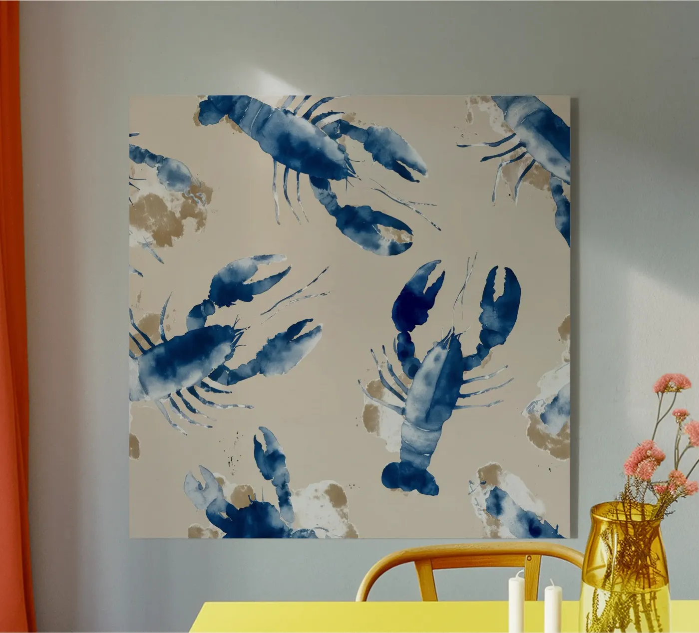 Indigo Lobsters plexiglas de Matthias Keller Studio