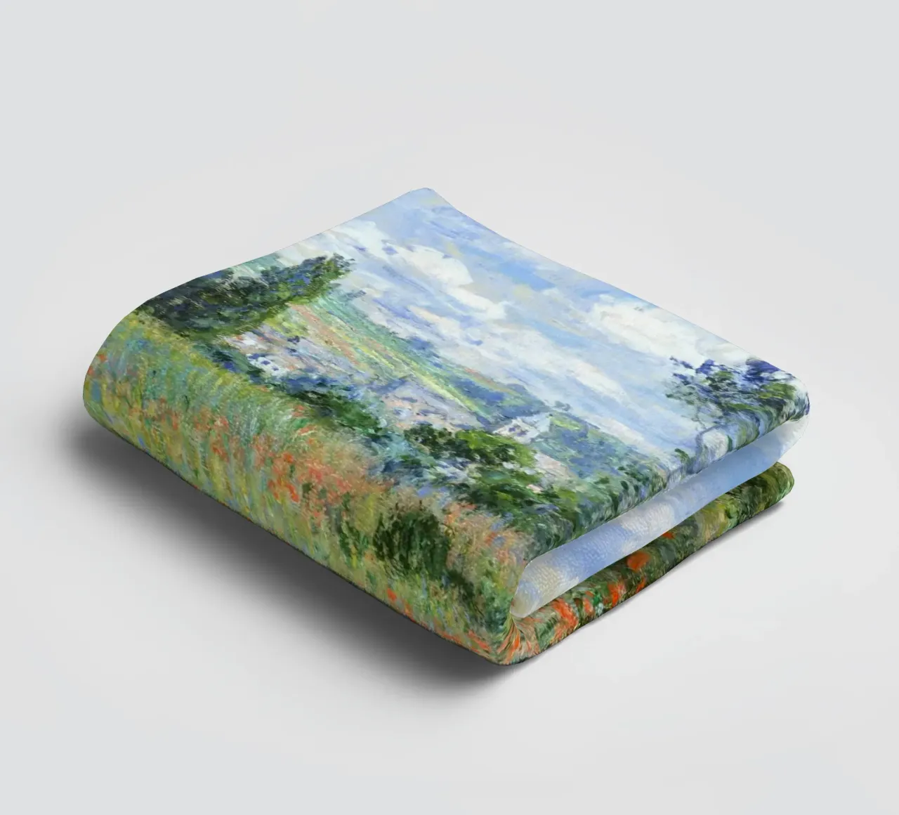Claude Monet - Vue de Vétheuil, 1880 | serviette de bain de Venus Art