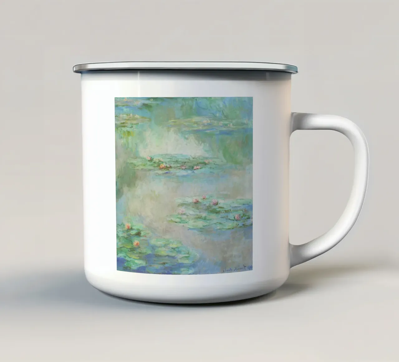 Le ninfee di Claude Monet (Nymphéas) tazza in smalto da Monet Art Prints
