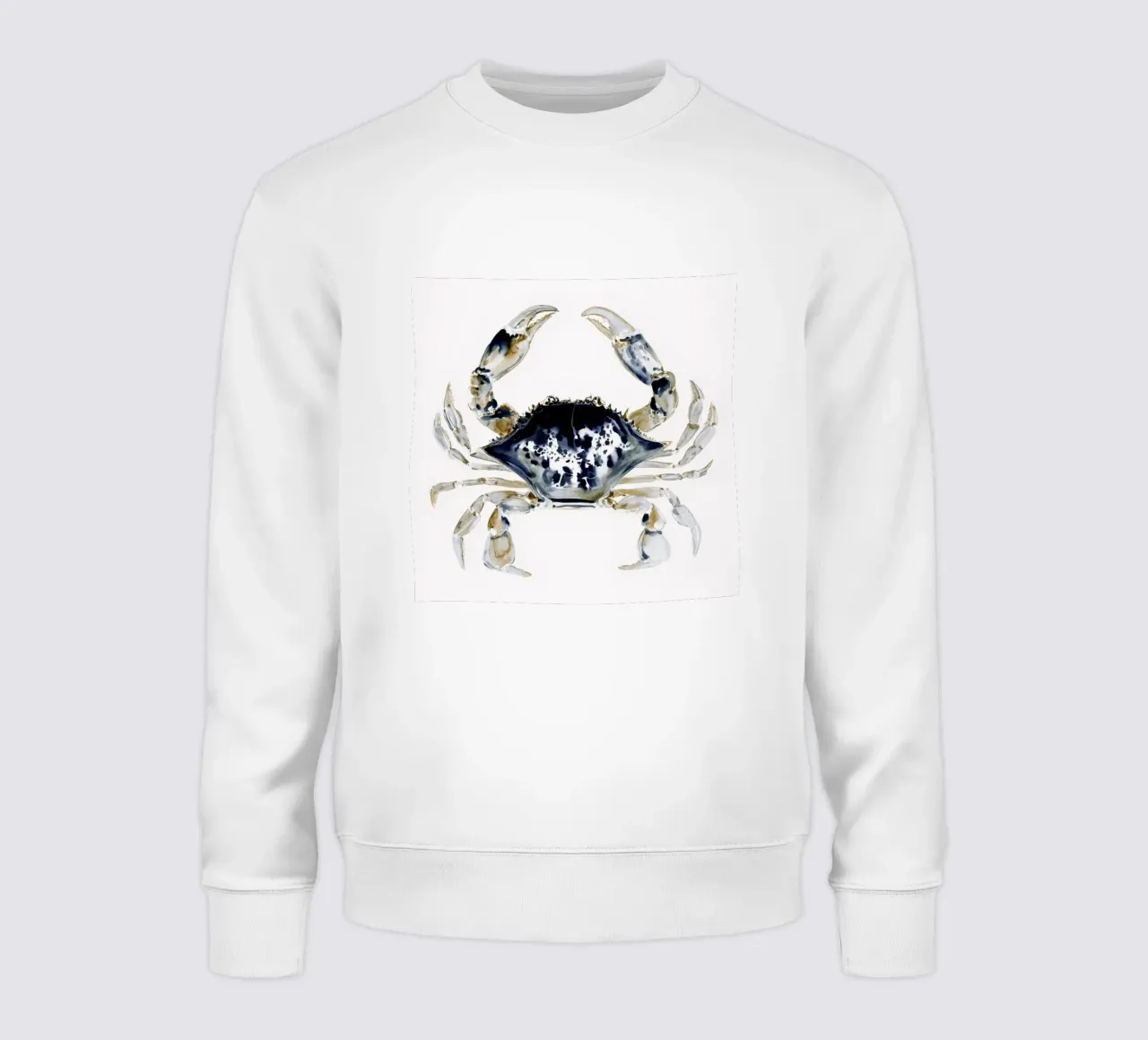 Nautical Blue Crab sweatshirt by Matthias Keller Studio