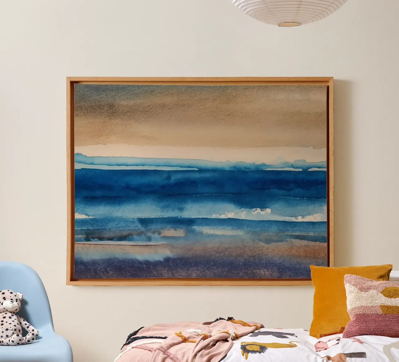 Strata van Schemering canvas met Baklijst van Matthias Keller Studio