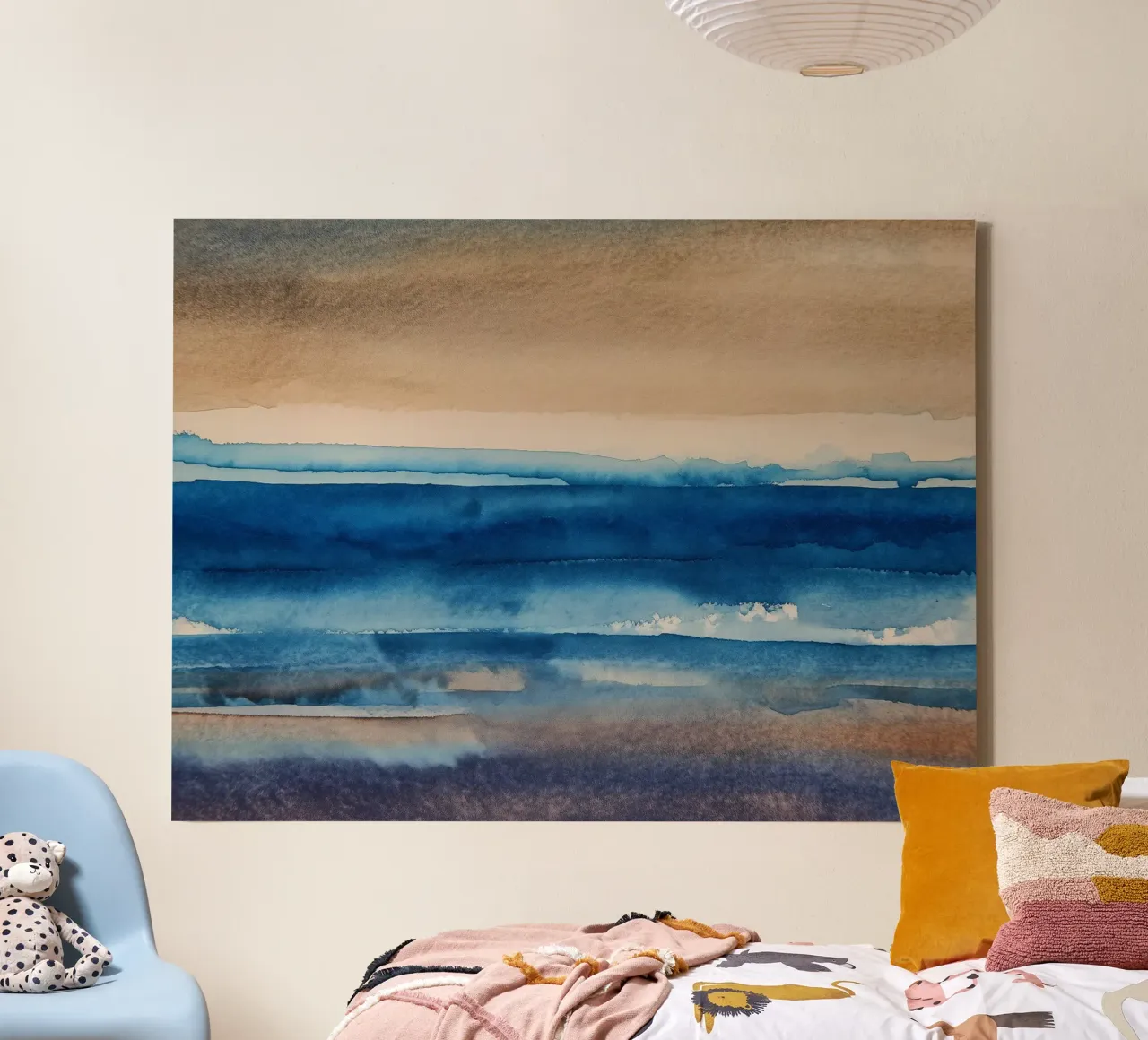 Strata van Schemering canvas met Baklijst van Matthias Keller Studio