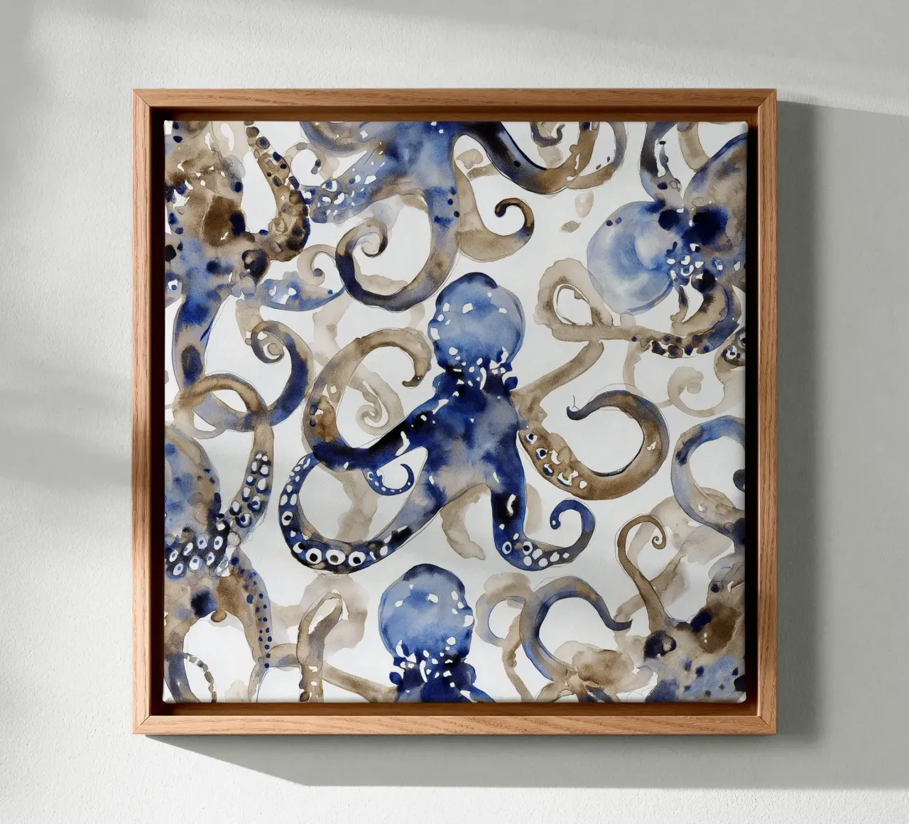 Tide of Tentacles canvas with Floater frame by Matthias Keller Studio