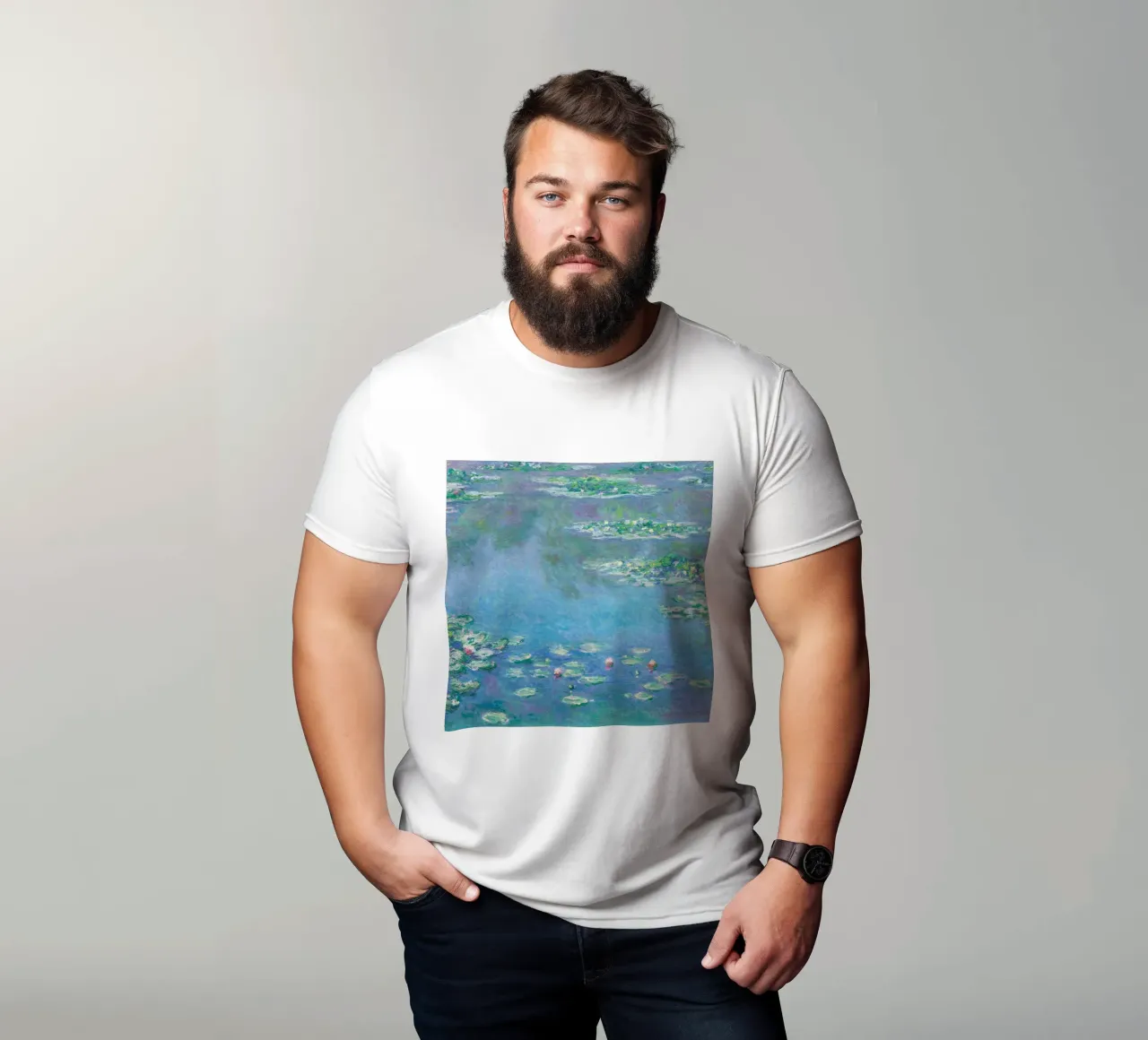 Ninfee (1840-1926) di Claude Monet t-shirt da Classic Art Prints