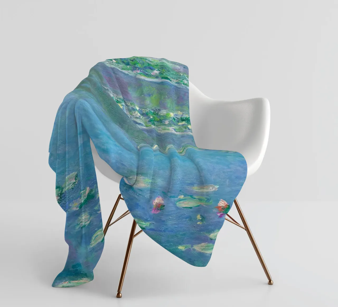Ninfee (1840-1926) di Claude Monet coperta in pile da Classic Art Prints