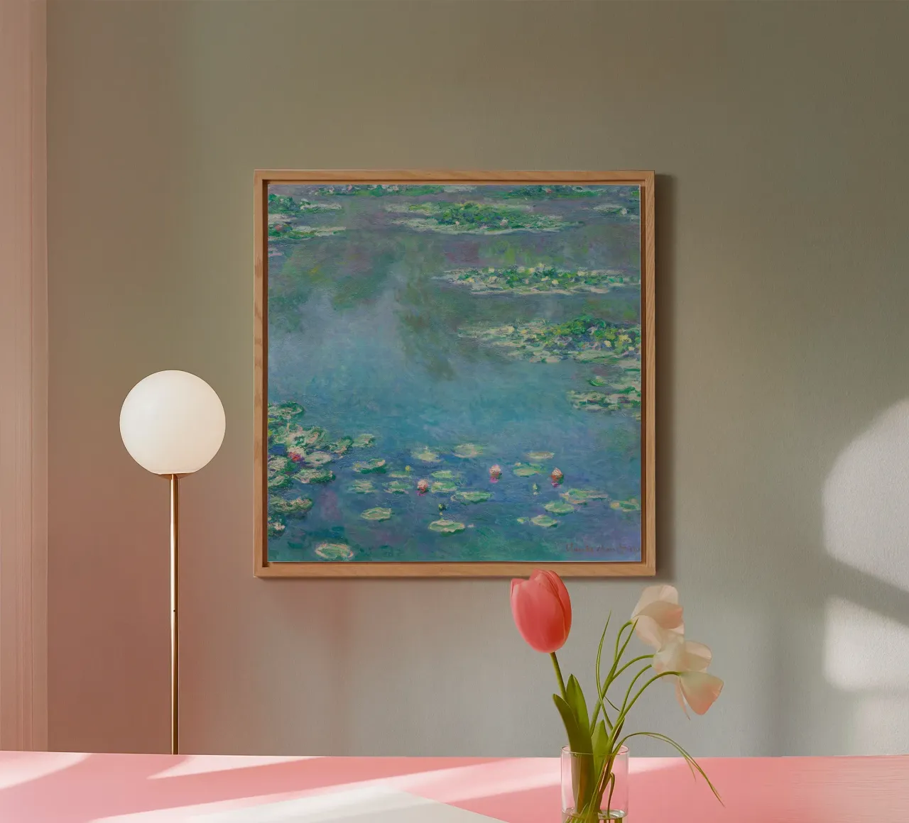 Ninfee (1840-1926) di Claude Monet alluminio dibond da Classic Art Prints