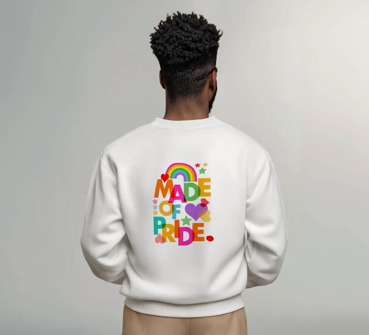 Made with Pride - Arte tipografica in grassetto con i colori dell'arcobaleno felpa da Dominique Vari Words