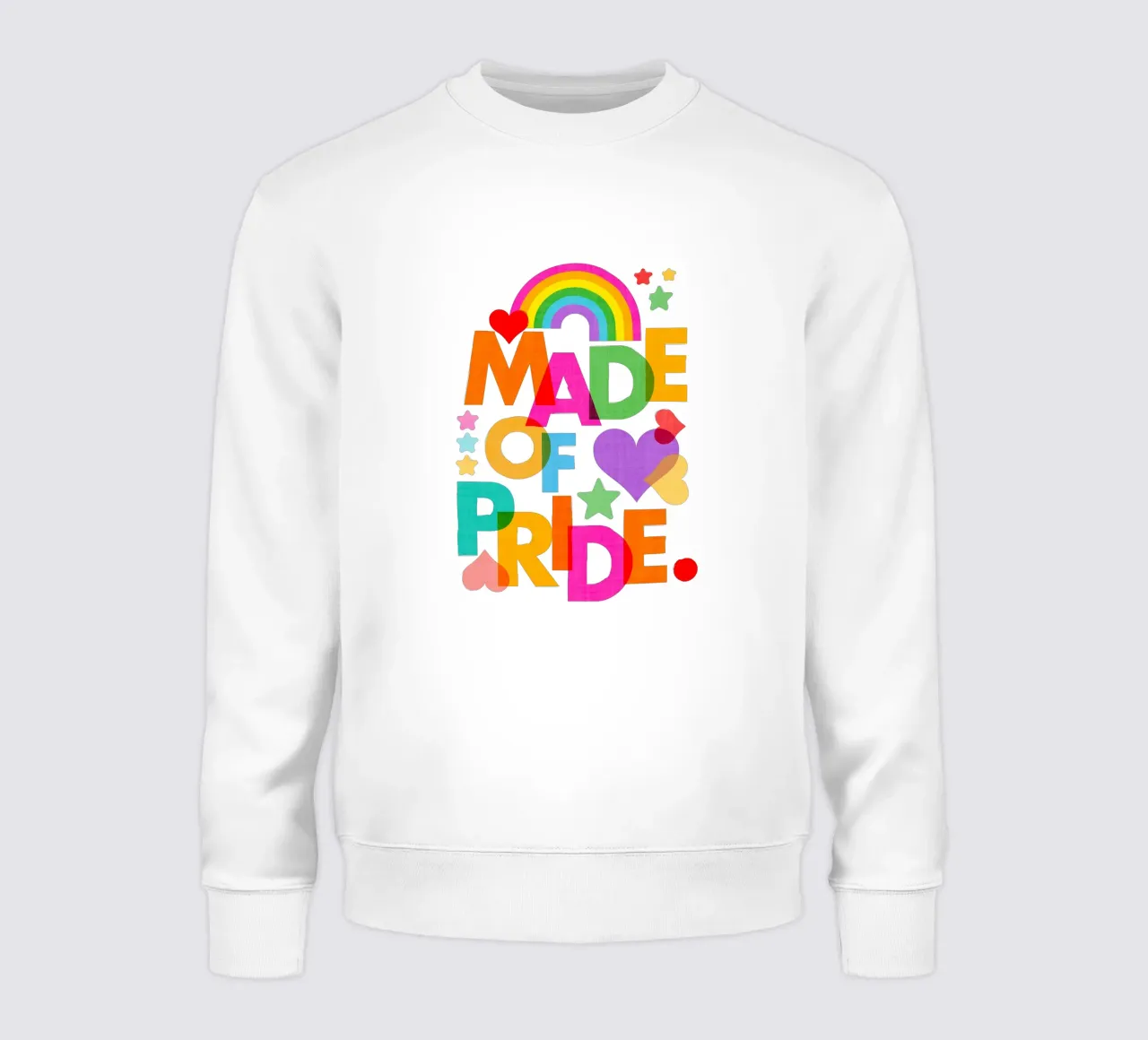 Made with Pride - Arte tipografica in grassetto con i colori dell'arcobaleno felpa da Dominique Vari Words