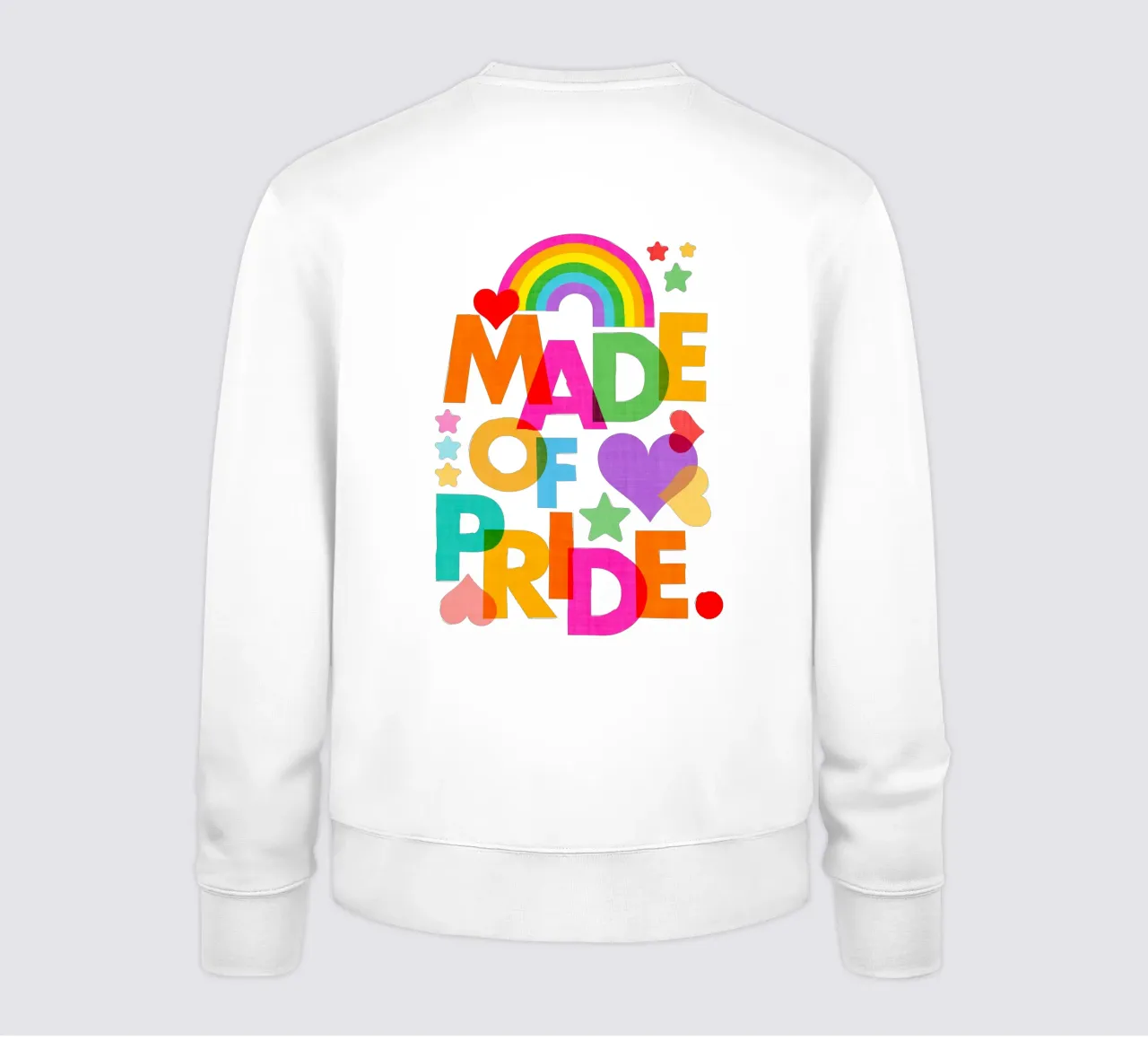 Made with Pride - Arte tipografica in grassetto con i colori dell'arcobaleno felpa da Dominique Vari Words