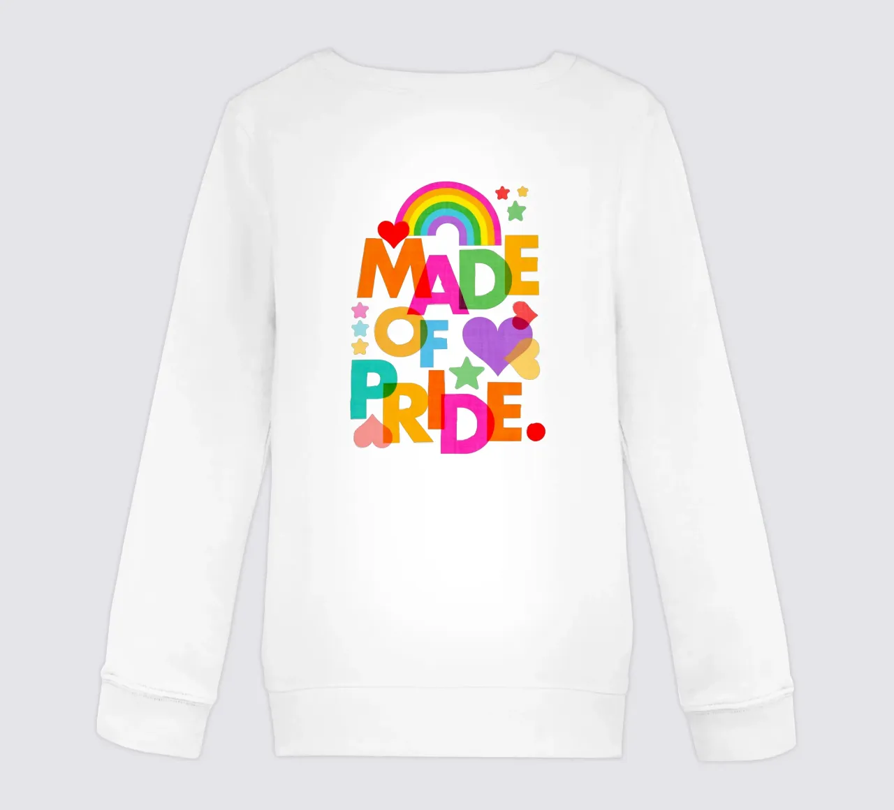 Made with Pride - Arte tipografica in grassetto con i colori dell'arcobaleno felpa bambino da Dominique Vari Words