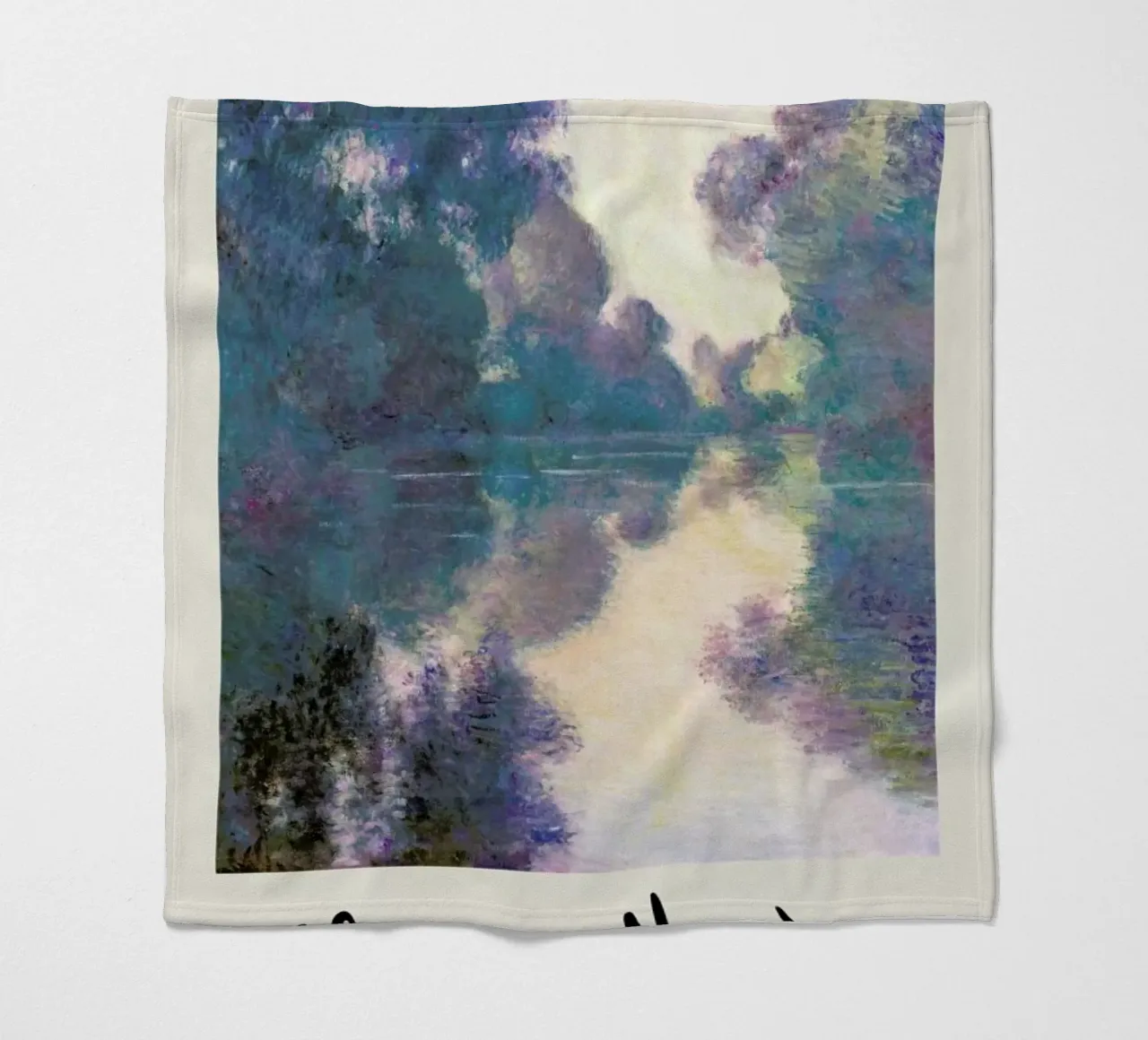 Monet - Signed Seine coperta in pile da Vintage by JUNIQE