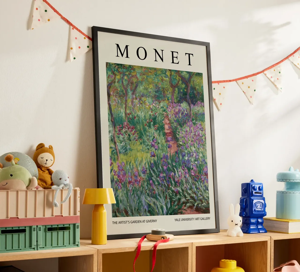 Il giardino degli artisti a Giverny poster con telaio in alluminio da Turner Kyle