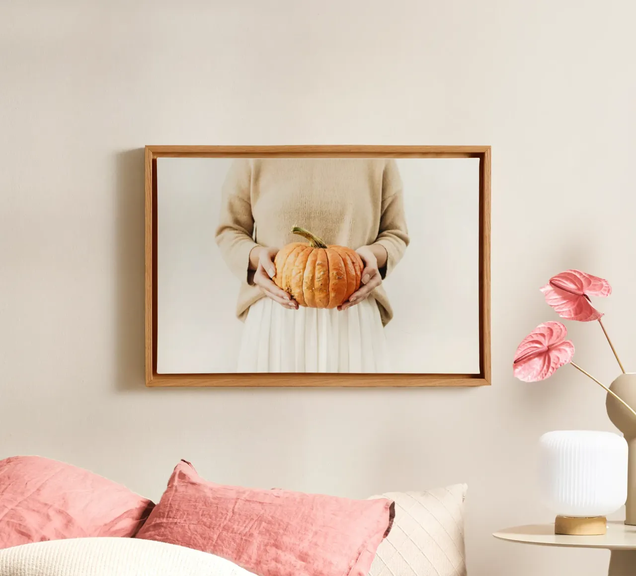 Soft Autumn canvas with Floater frame by PhotoVibe Decor