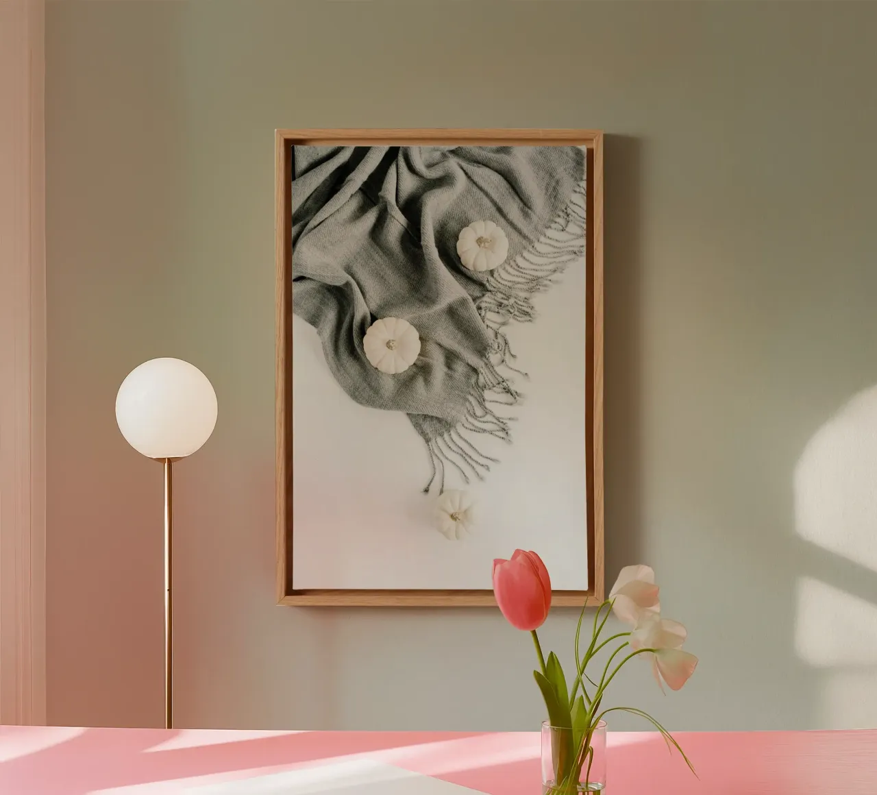 Soft Autumn canvas with Floater frame by PhotoVibe Decor