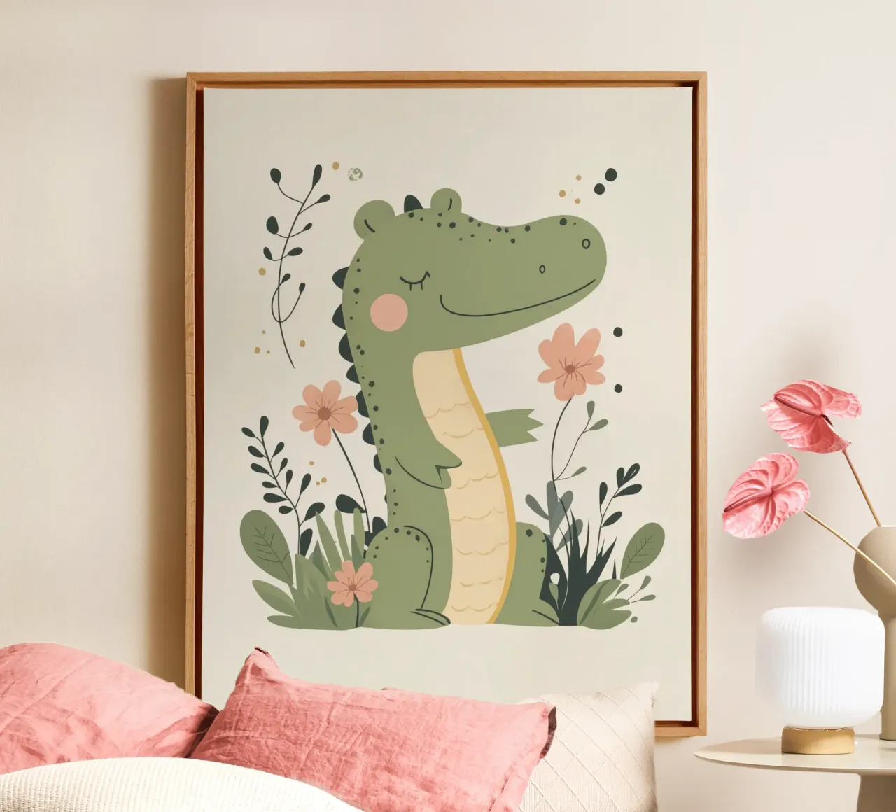 Coccodrillo stravagante tela con Cornice a cassetta da Happy Littles