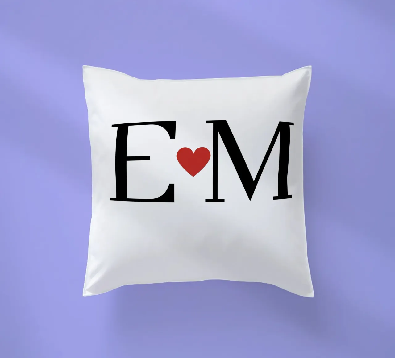 E M - Iniziali d'amore personalizzate cuscino da StrindesignStudio