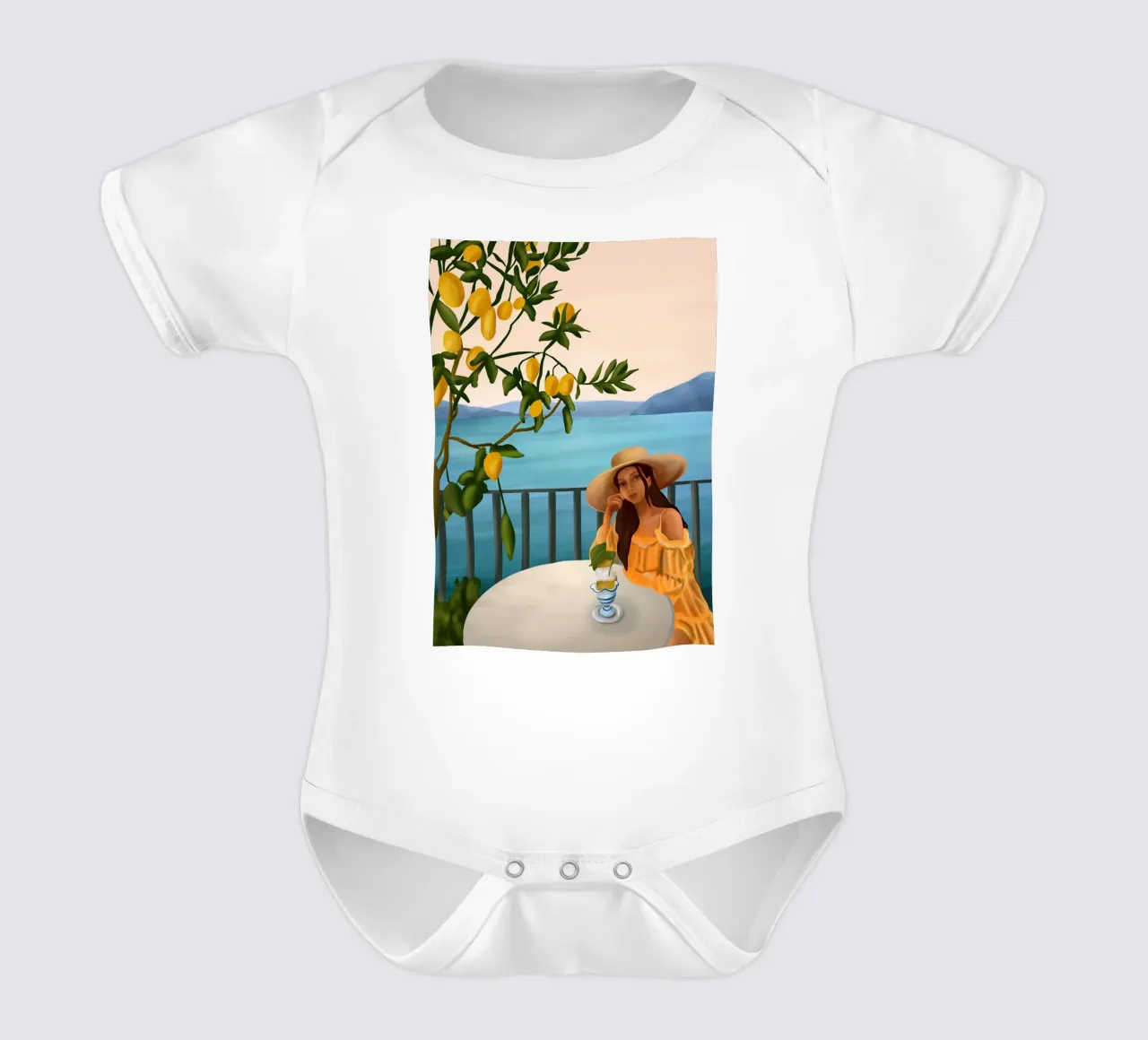 Golden Hour Serenity body neonato maniche corte da cityart