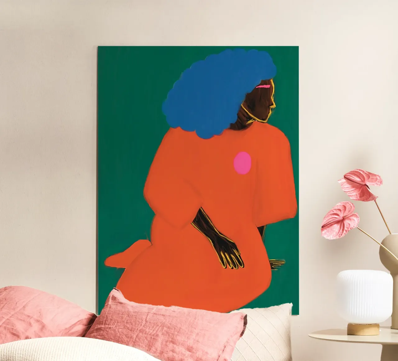 The actress II poster with wooden frame by tainah negreiros