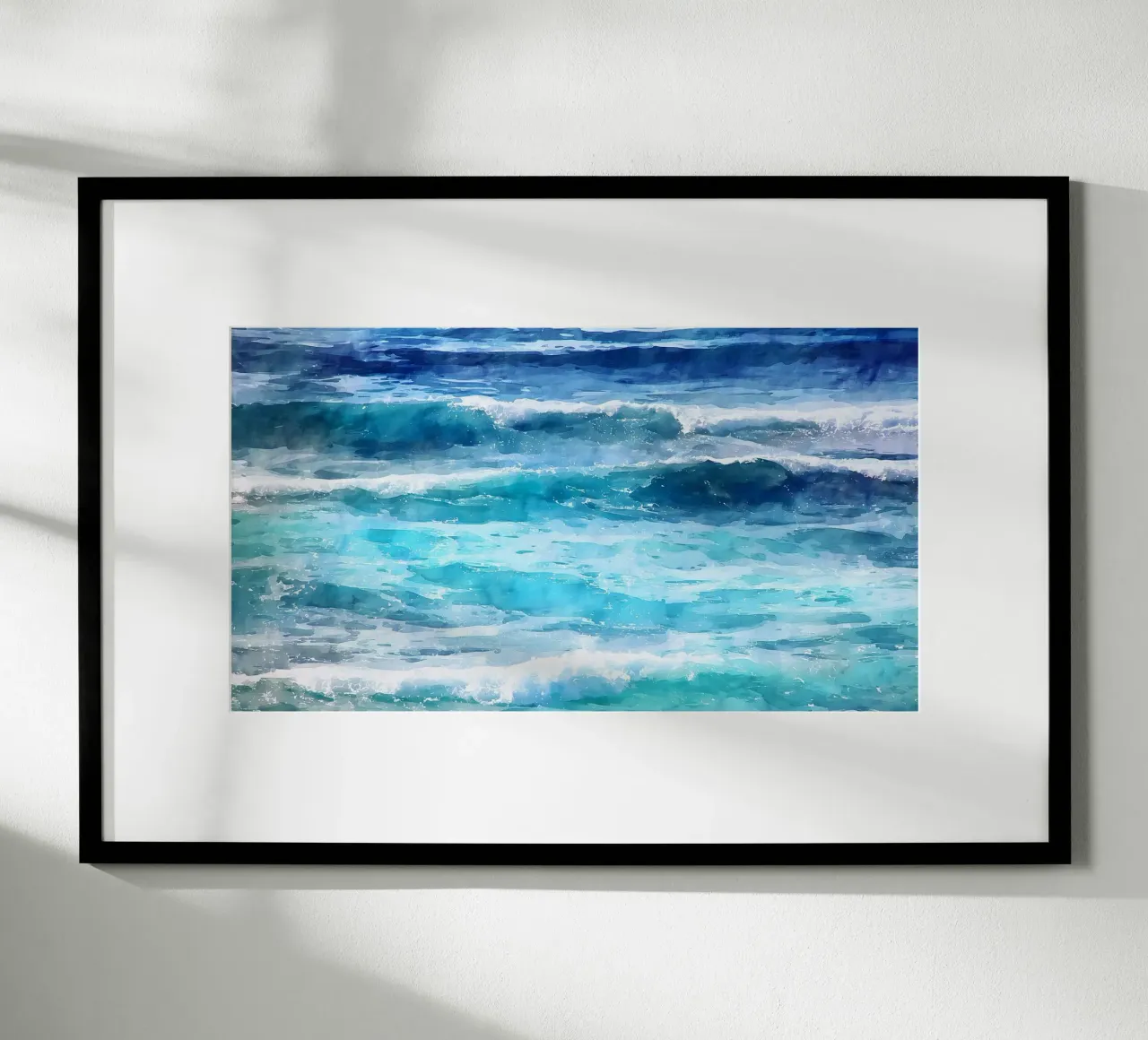 Surf Break poster con telaio in legno da Matthias Keller Studio
