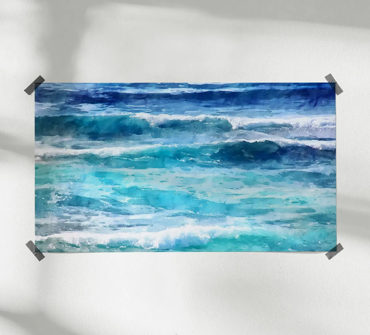 Surf Break poster con telaio in legno da Matthias Keller Studio