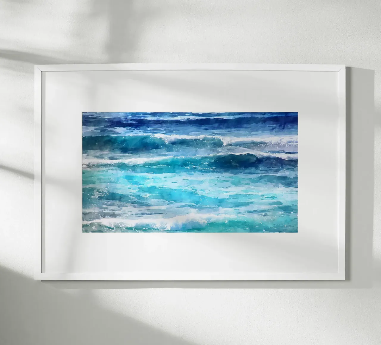 Surf Break poster con telaio in legno da Matthias Keller Studio