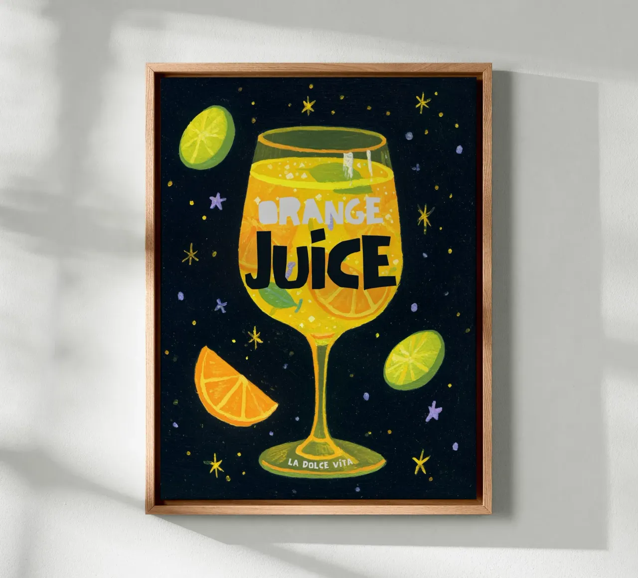 Succo d'arancia tela con Cornice a cassetta da Art Center