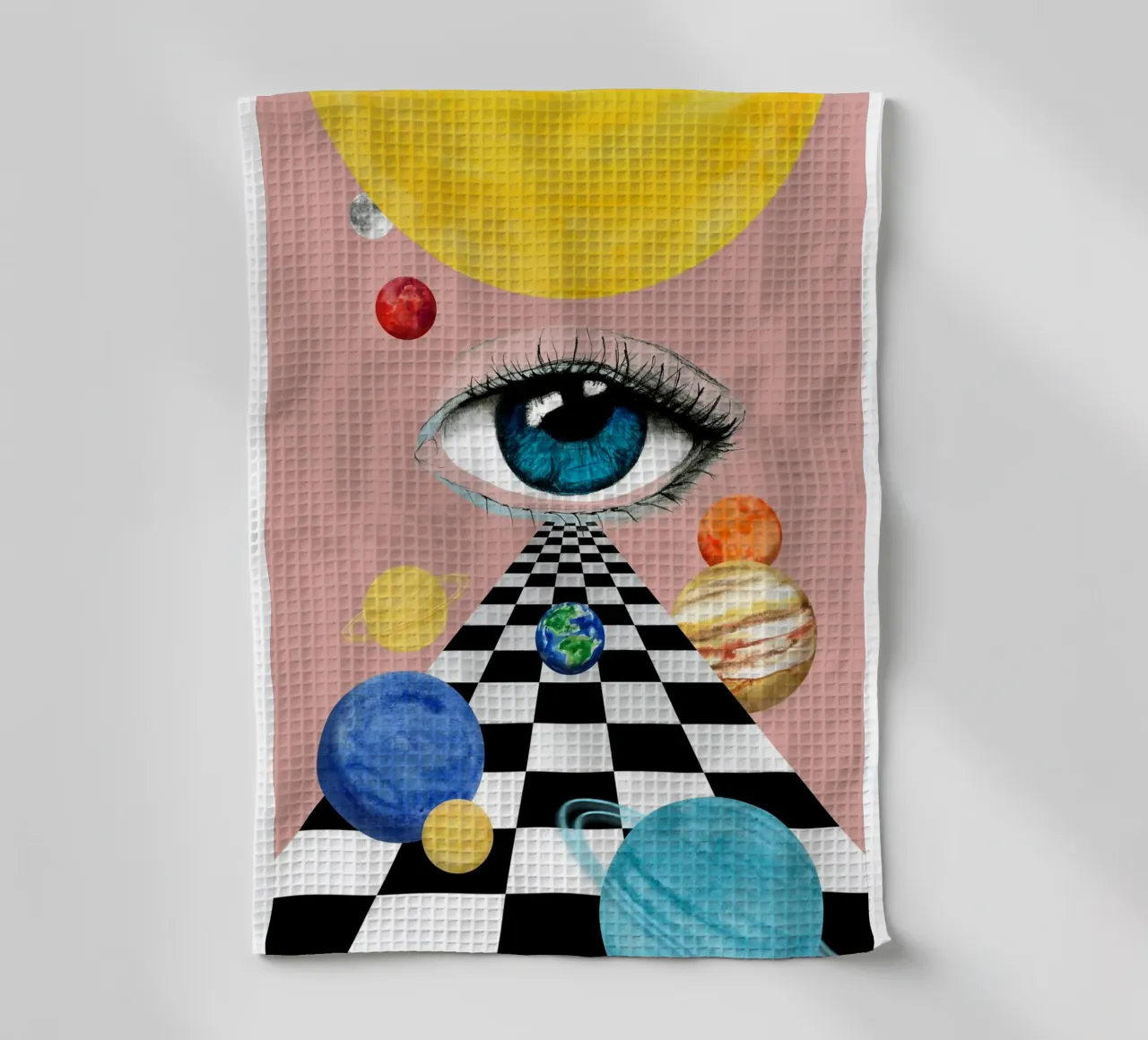 Blue eye in space. canovaccio da cucina da Fraysein Design