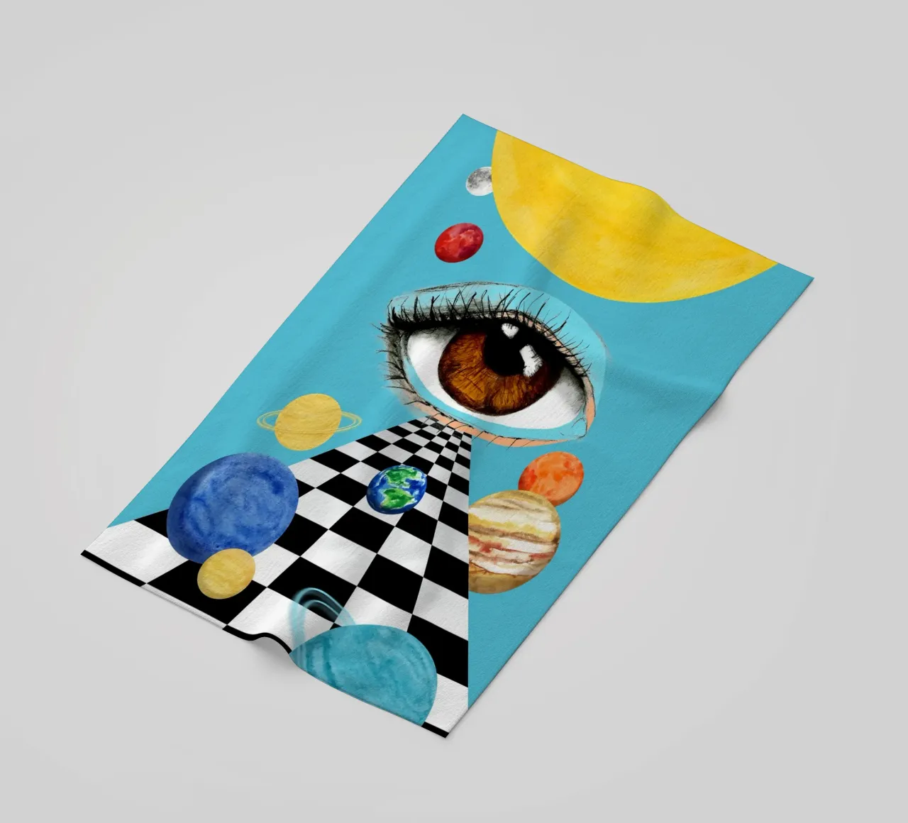 Brown eye in space. telo mare da Fraysein Design