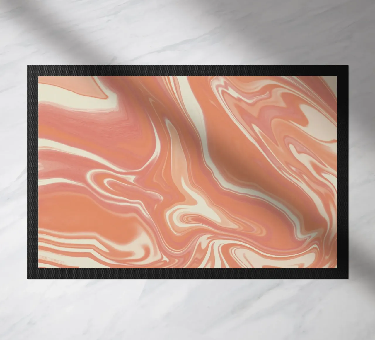 Fluid lines pattern 12 doormat by Little Dean