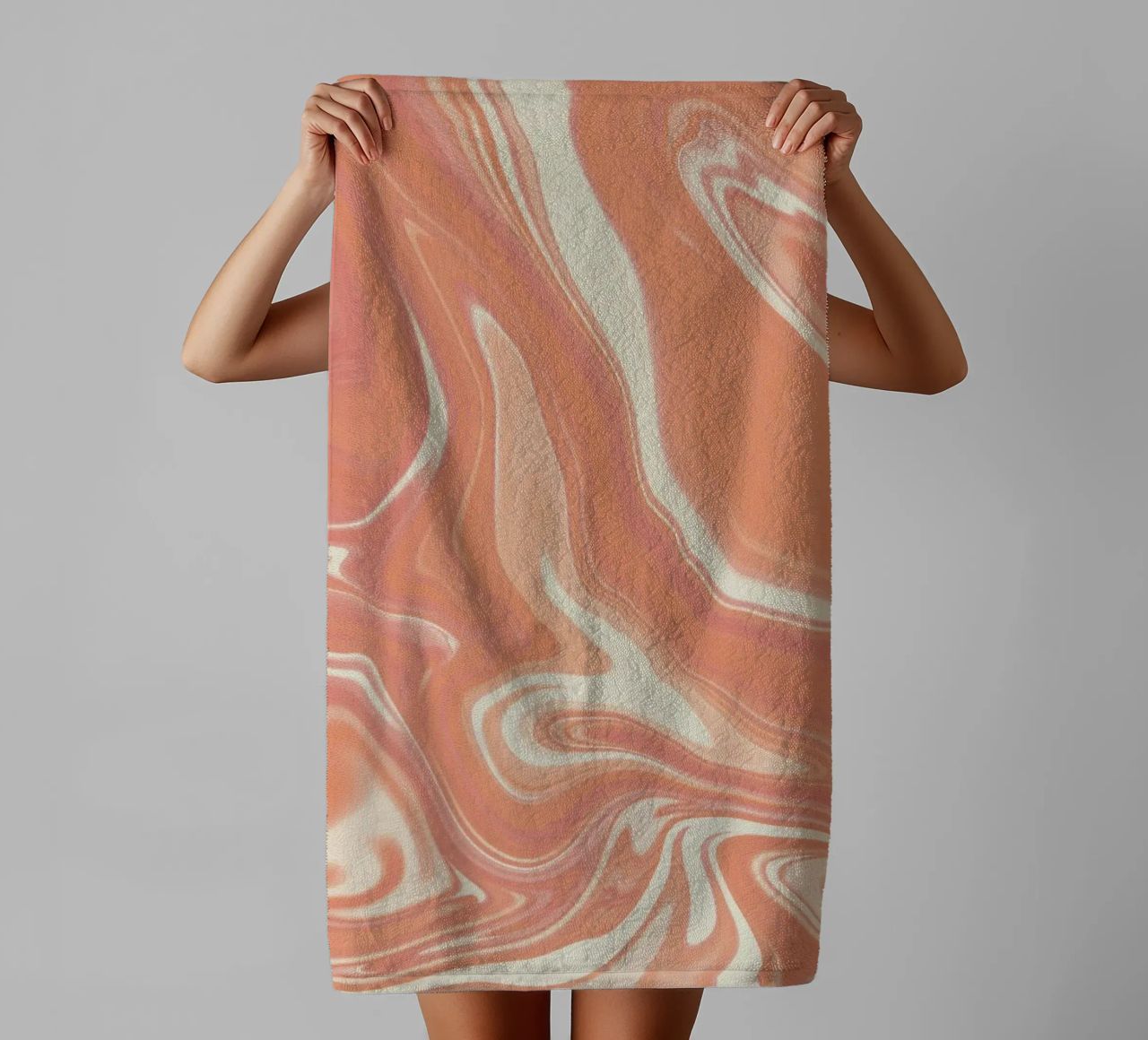 Fluid lines pattern 12 towel by Little Dean