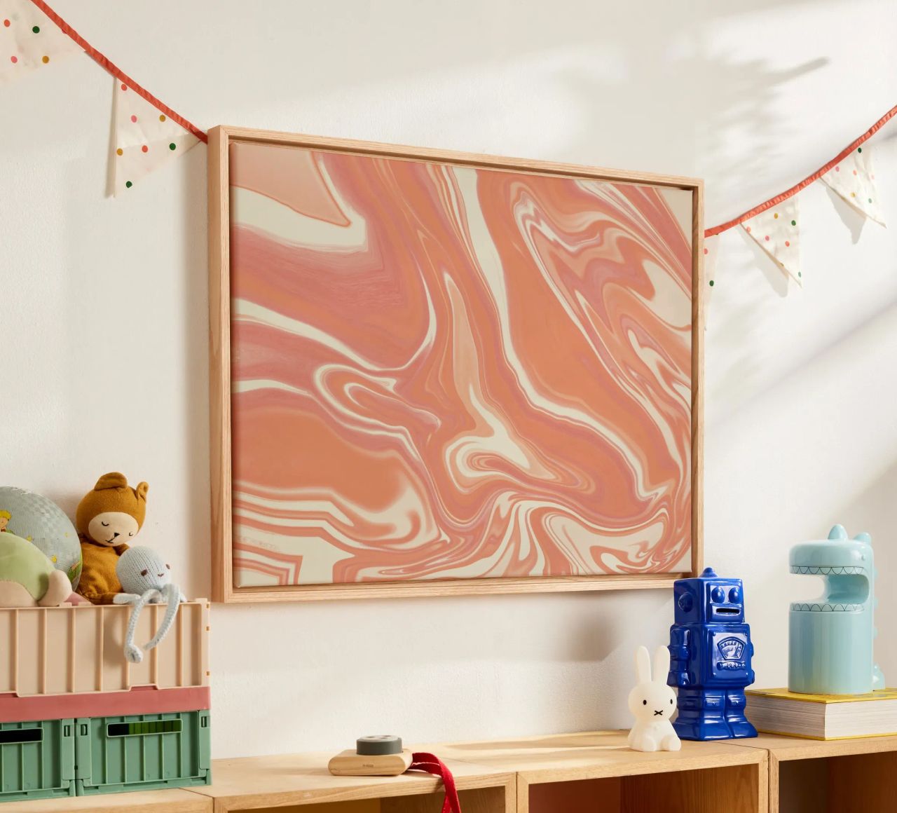 Fluid lines pattern 12 canvas by Little Dean