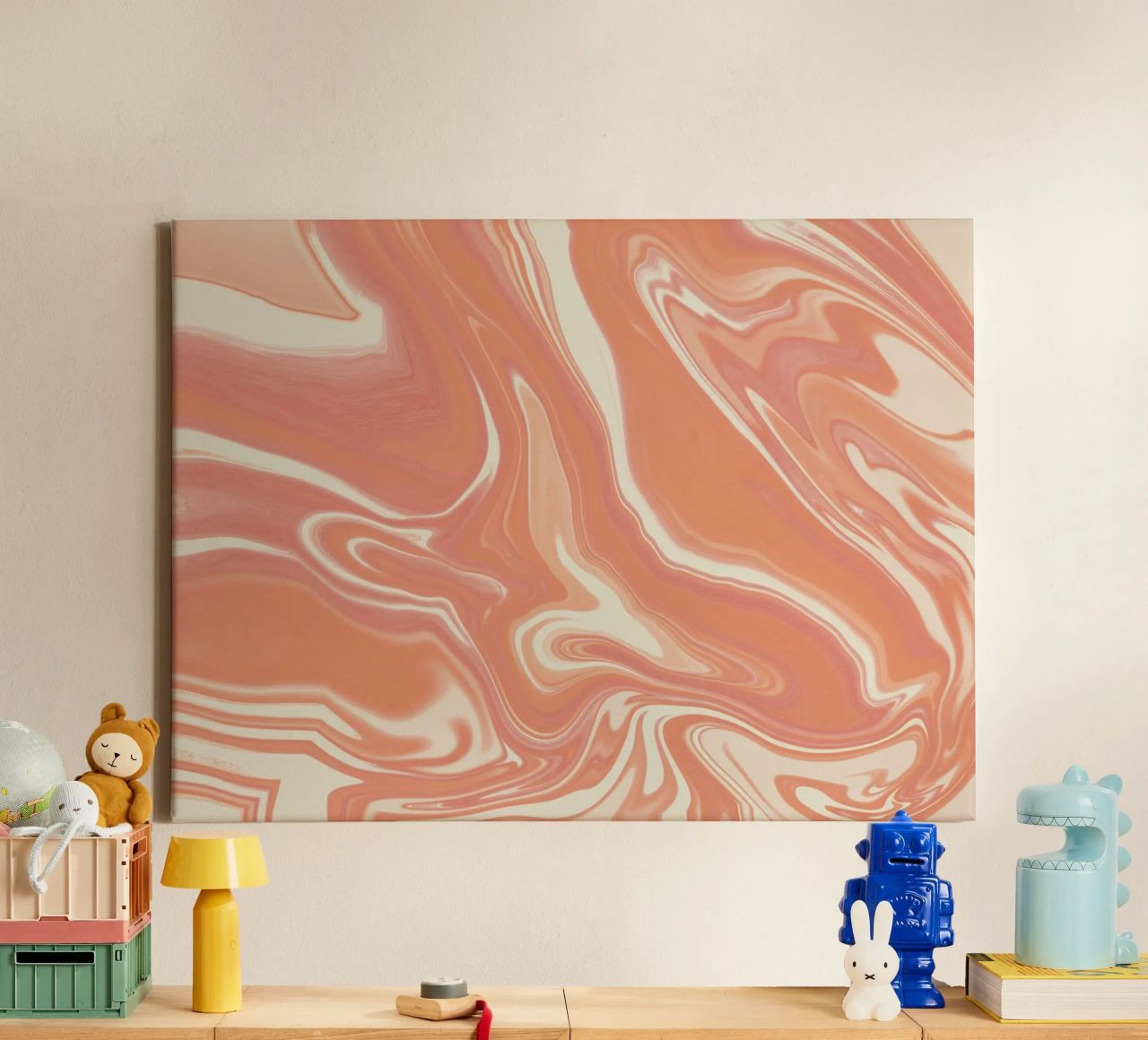 Fluid lines pattern 12 canvas by Little Dean