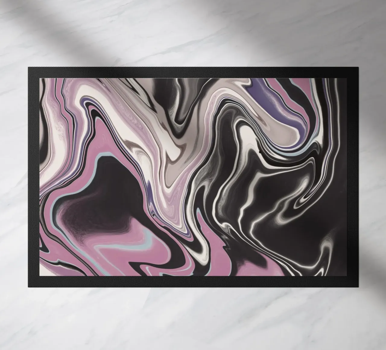 Fluid lines pattern 13 doormat by Little Dean